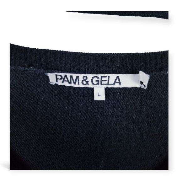 PAM & GELA + REVOLVE Stars Intarsia Wool & Cashmere Blend Knit Sweater - Large - Picture 7 of 9